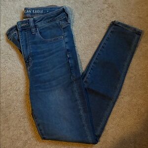 American Eagle Outfitters Women's Dark Blue Skinny Jeans